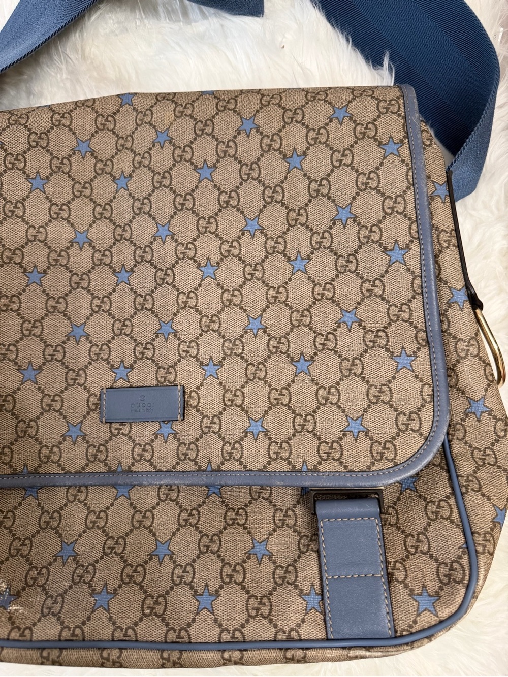 Gucci GG Supreme Star Pattern Diaper Messenger Bag - Picture 2 of 6